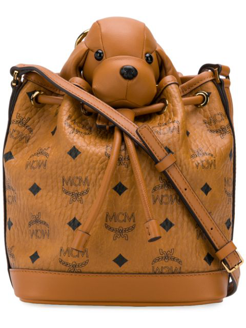 Mcm Dog Bucket Bag In Brown | ModeSens