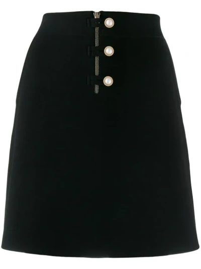 Sandro High-waisted Short Skirt In Black