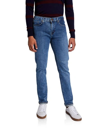 J Brand Men's Tyler Medium-wash Tapered Stretch Jeans In Blue