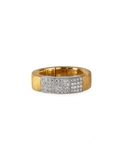 Roberto Demeglio Scacco Matte 18k 3-diamond Pave Stretch Ring
