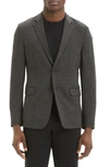 Theory Clinton Marled Ponte Sport Coat In Black Melange