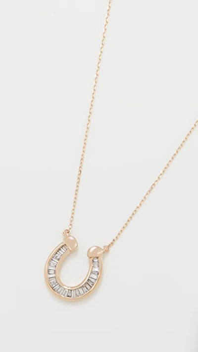 Adina Reyter 14k Yellow Gold Diamond Horseshoe Pendant Necklace, 16 In Yellow Gold