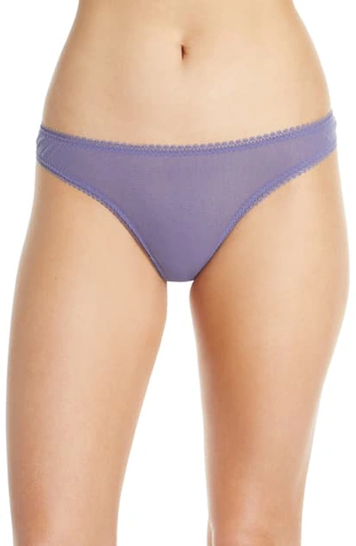 On Gossamer Mesh Hip G-string In Heron