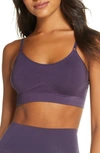 Yummie Seamlessly Shaped Convertible Scoop Neck Wireless Unlined Bralette In Mysterious Purple