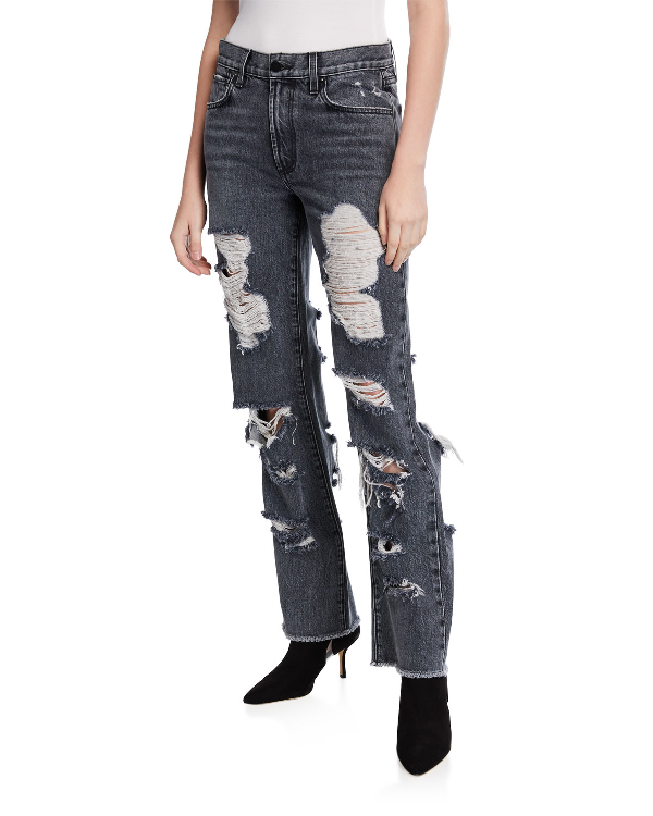 alice and olivia ripped jeans