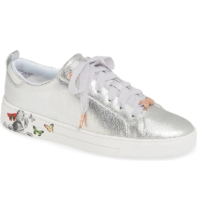 Ted Baker Women s Mispir Low top Trainers In Silver Narnia Leather ModeSens