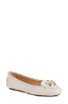 Michael Michael Kors Women's Lillie Logo Flats In Cream Nappa Leather