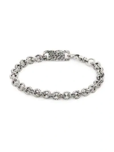 King Baby Studio Men's Stingray Sterling Silver Circle Link Bracelet