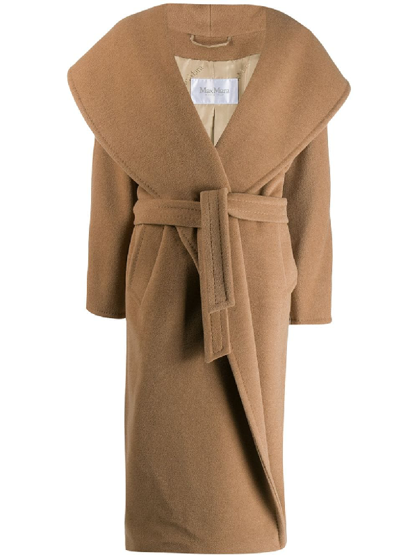 Max Mara Gufo Relaxed-fit Wool Coat In Neutrals | ModeSens