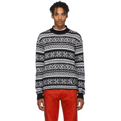Versace Wool Jacquard Sweater In A229c Nerbi