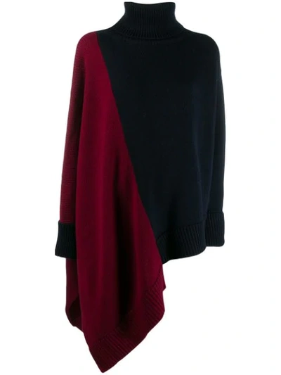 Monse Asymmetric Hem Color-block Sweater In Blue