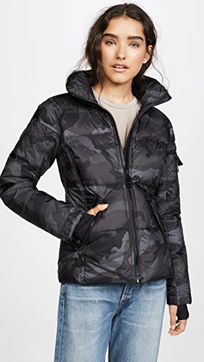 Sam Camo Freestyle Jacket In Charcoal Camo