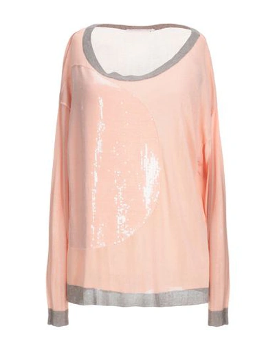 Les Copains Sweaters In Salmon Pink