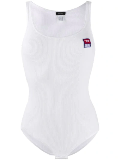 Diesel Sleeveless Ribbed Body - White