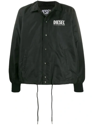 Diesel Coach Jacket In Black