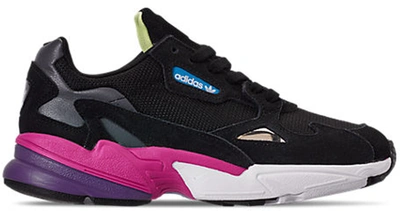 Pre-owned Adidas Originals Adidas Falcon Core Black Shock Pink (women's) In Core Black/core Black/shock Pink