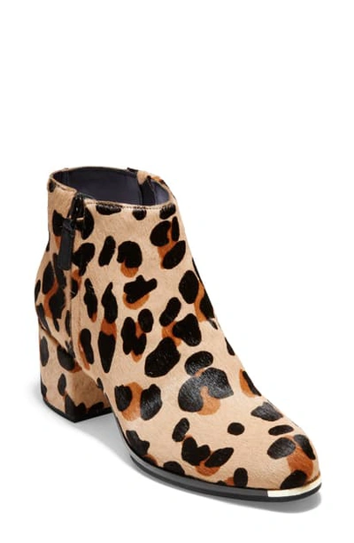 Cole Haan Grand Ambition Leopard-print Calf Hair Ankle Boots In Multi