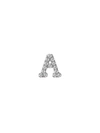 Meira T 14k White Gold Diamond Intial Single Stud Earring In Initial A