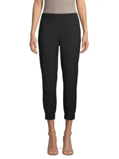 Vince Cropped Stretch Pants In Black