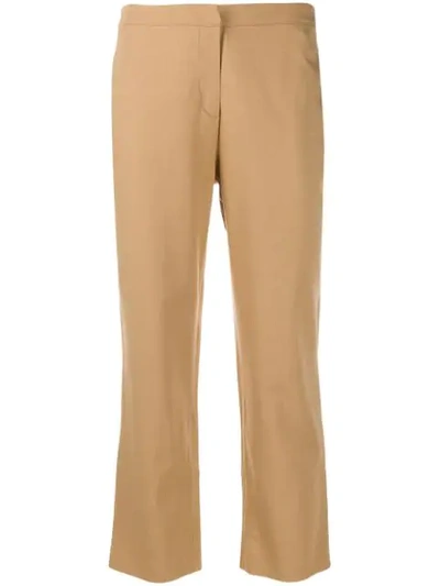 Federica Tosi Slim-fit Cropped Trousers In Brown