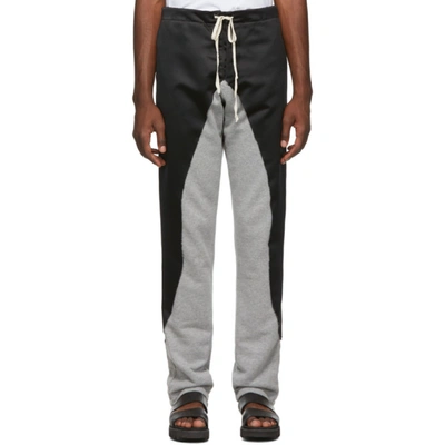 Greg Lauren Panelled Track Pants In Black