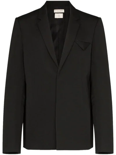 Bottega Veneta Molded Sleeve Blazer In Black