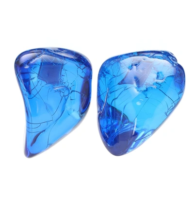 Balenciaga Rock Earrings In Blue