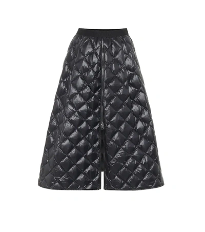 Moncler Quilted Down Midi Skirt In Black