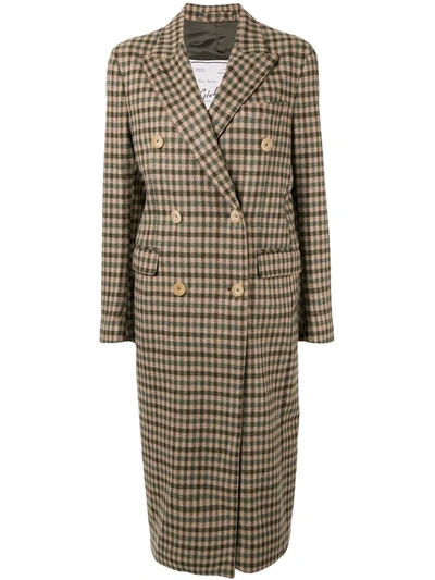 Giuliva Heritage Collection Cindy Double-breasted Checked Merino Wool Coat In Multicolor