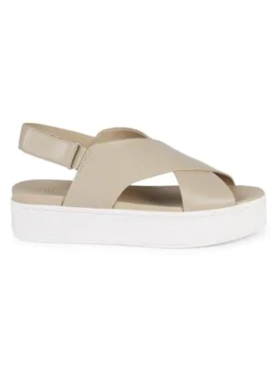 Vince Weslan Cross Strap Slingback Sandal In Straw