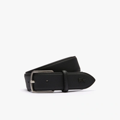 Lacoste Men's Engraved Buckle Piqué Canvas Belt - 35.5 In - 90 Cm In Black  | ModeSens