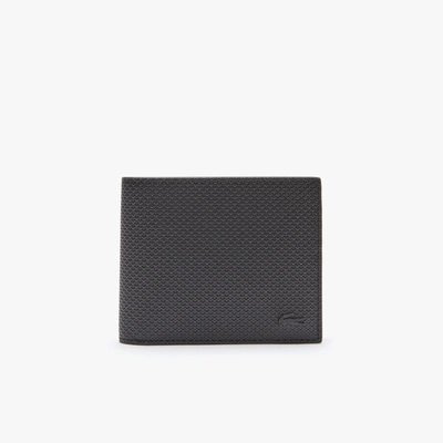 Lacoste Men's Chantaco Piqué Leather 8 Card Wallet - One Size In Black