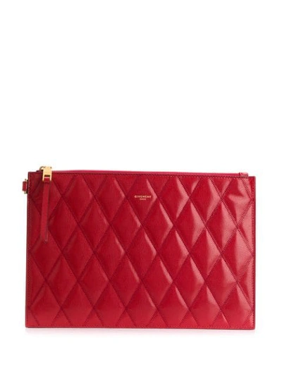 Givenchy Small Gv3 Quilted Pouch In Red