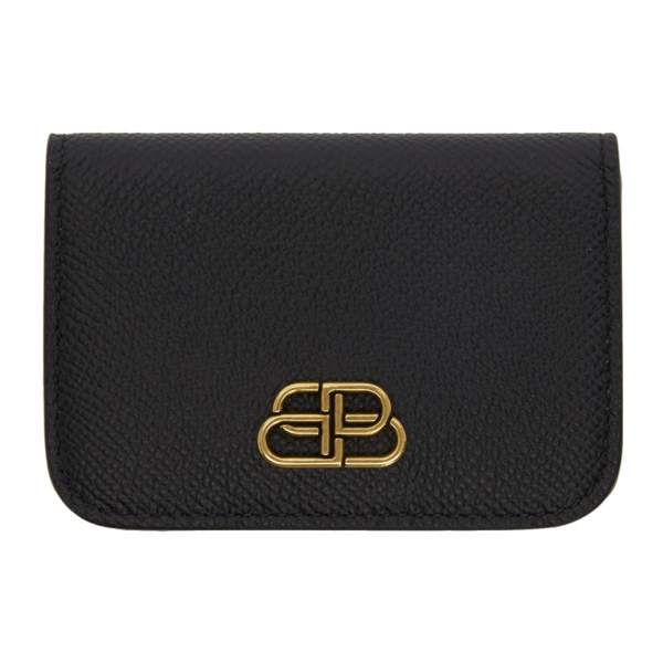 Balenciaga Bb Mini Wallet In 1000 Black | ModeSens
