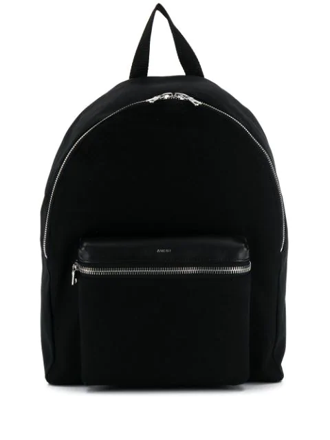 Amiri Leather-trimmed Canvas Backpack In Black | ModeSens