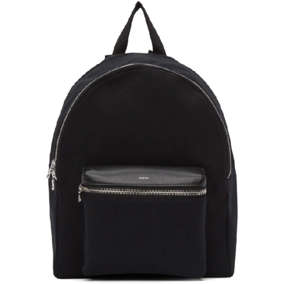 Amiri Leather-trimmed Canvas Backpack In Black