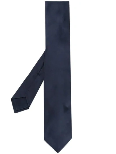 Kiton Silk Neck Tie In Blue