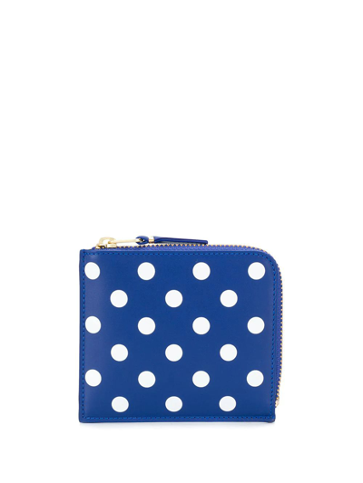 Comme Des Garçons Comme Des Gar Ons Women's Blue Leather Wallet