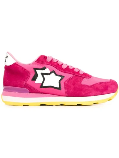 Atlantic Stars Vega Stars Suede & Nylon Sneakers In Pink,yellow