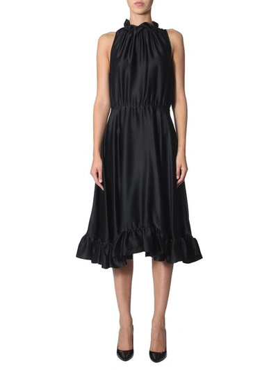 Msgm Long Dress In Black