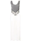 Christopher Esber Flocked Tank Dress In White