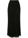 Christopher Esber Ribbed Knitted Skirt In Black