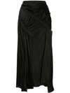 Christopher Esber Ruched Midi Skirt In Black