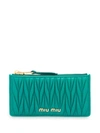 Miu Miu Matelassé Pouch In Green