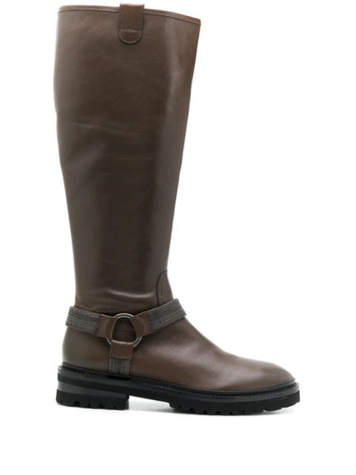 Steffen Schraut Stud-embellished Boots In Brown