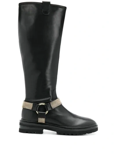 Steffen Schraut Knee-high Buckle Boots In Brown