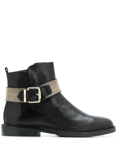 Steffen Schraut Two Tone Ankle Boots In Black