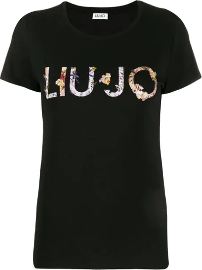 Liu •jo Logo Print T In Black