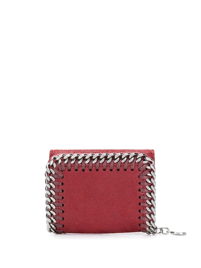 Stella Mccartney Falabella Small Flap Wallet In Red