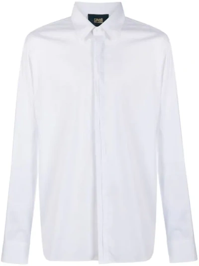 Cavalli Class Classic Collar Shirt In White